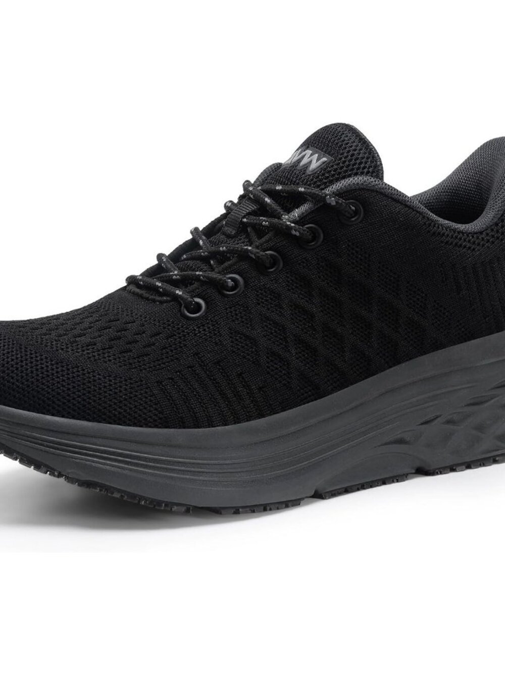 Women's Grey Non Slip Work Shoes Water Canva Resistant Walking Sneakers Shoes